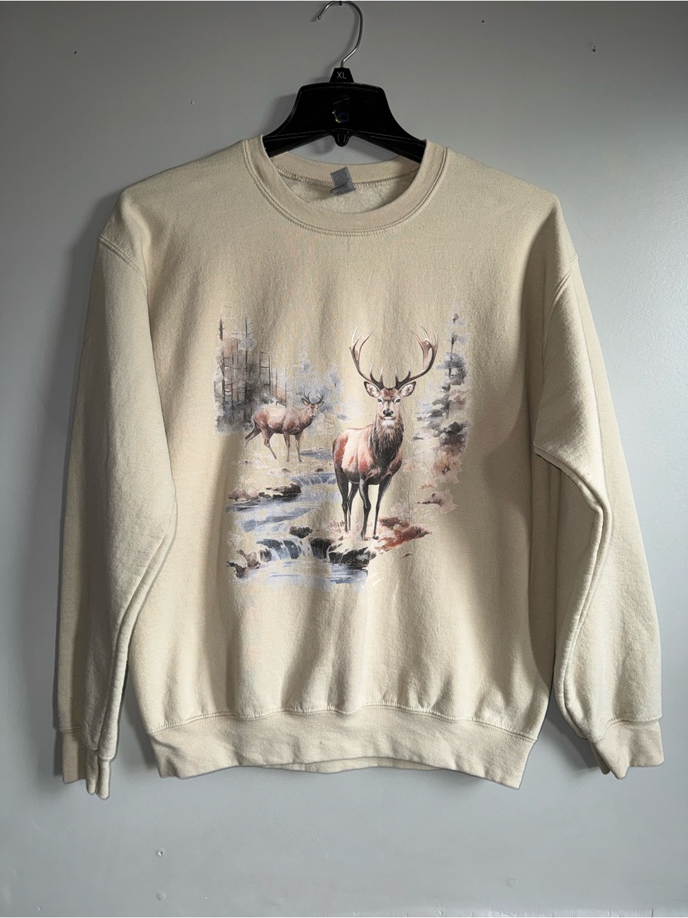 Cream Graphic Crewneck
